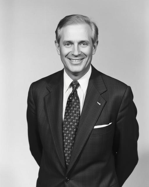 Portrait of developer James Rouse, visionary behind Baltimore's Inner Harbor and Harborplace.